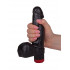 Чёрный виброфаллос с пышной мошонкой - 16 см. Чёрный виброфаллос с пышной мошонкой - 16 см.