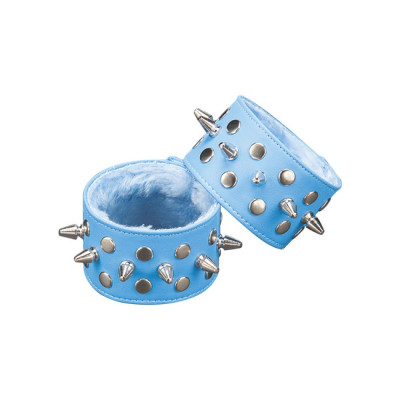 Голубые напульсники с шипами и заклепками Голубые напульсники с шипами и заклепками