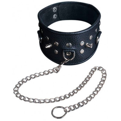 Чёрный ошейник из кожи Чёрный ошейник из кожи
