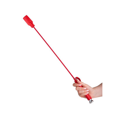 Красный стек с кожаной ручкой - 70 см. Красный стек с кожаной ручкой - 70 см.