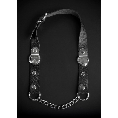 Чёрный кляп с цепочкой Чёрный кляп с цепочкой