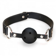 Черный кляп с отверстиями для дыхания