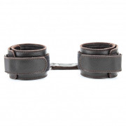 Коричневые кожаные наручники