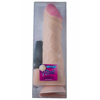 Гигантский вибратор-реалистик с присоской - 26 см. Гигантский вибратор-реалистик с присоской - 26 см.