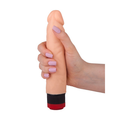 Телесный вибратор-реалистик со встроенным пультом управления - 16,5 см. Телесный вибратор-реалистик со встроенным пультом управления - 16,5 см.