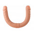 Двусторонний телесный фаллоимитатор с венками - 44 см. Двусторонний телесный фаллоимитатор с венками - 44 см.