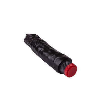 Реалистичный чёрный вибромассажер - 19,5 см. Реалистичный чёрный вибромассажер - 19,5 см.