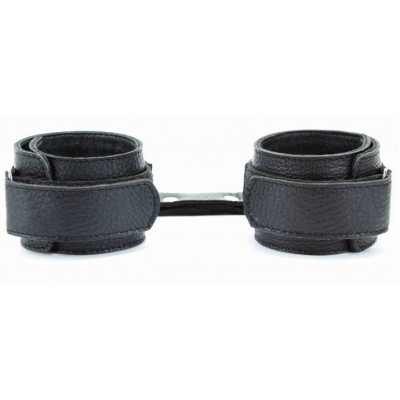 Черные кожаные оковы на липучке Черные кожаные оковы на липучке