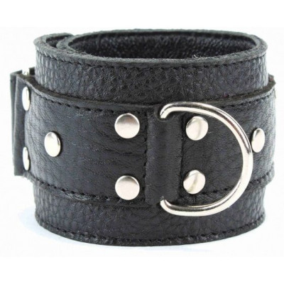 Черные кожаные оковы на липучке Черные кожаные оковы на липучке