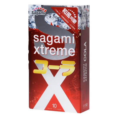 Ароматизированные презервативы Sagami Xtreme Cola - 10 шт. Ароматизированные презервативы Sagami Xtreme Cola - 10 шт.