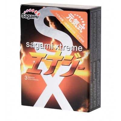 Презервативы Sagami Xtreme Energy с ароматом энергетика - 3 шт. Презервативы Sagami Xtreme Energy с ароматом энергетика - 3 шт.