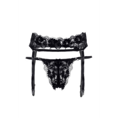 Кружевной пояс для чулок и трусики-стринги Tatyana Кружевной пояс для чулок и трусики-стринги Tatyana