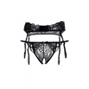 Кружевной пояс с пажами для чулок и трусики Deborah