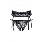 Кружевной пояс с пажами для чулок и трусики Deborah