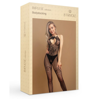 Черный боди-комбинезон с бантиком и вырезом на груди Черный боди-комбинезон с бантиком и вырезом на груди