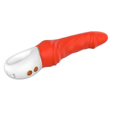 Оранжевый вибромассажер Real Pleasure - 23,1 см. Оранжевый вибромассажер Real Pleasure - 23,1 см.