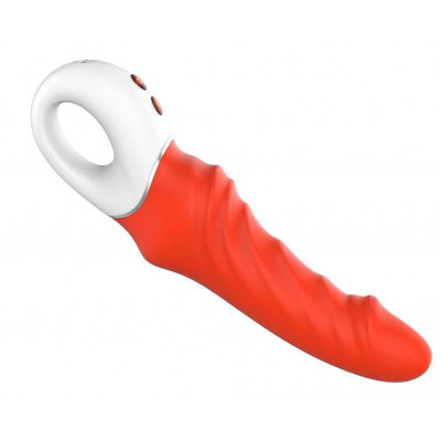 Оранжевый вибромассажер Real Pleasure - 23,1 см. Оранжевый вибромассажер Real Pleasure - 23,1 см.