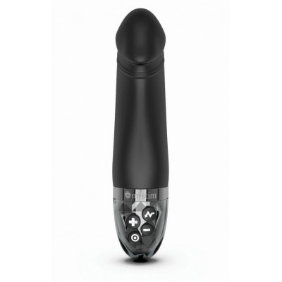 Черный вибратор с электростимуляцией Real Deal Neal - 16,5 см. Черный вибратор с электростимуляцией Real Deal Neal - 16,5 см.