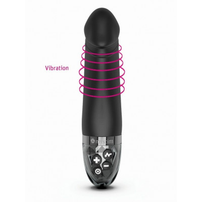 Черный вибратор с электростимуляцией Real Deal Neal - 16,5 см. Черный вибратор с электростимуляцией Real Deal Neal - 16,5 см.