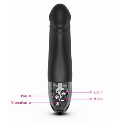 Черный вибратор с электростимуляцией Real Deal Neal - 16,5 см. Черный вибратор с электростимуляцией Real Deal Neal - 16,5 см.