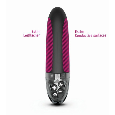 Черный вибратор с электростимуляцией Sleak Freak - 14 см. Черный вибратор с электростимуляцией Sleak Freak - 14 см.