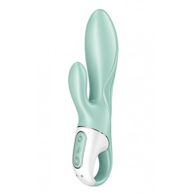Зеленый вибратор-кролик Satisfyer Air Pump Bunny 5+ с функцией расширения - 20,4 см. Зеленый вибратор-кролик Satisfyer Air Pump Bunny 5+ с функцией расширения - 20,4 см.