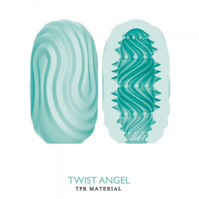 Бирюзовый мастурбатор-яйцо Twist Angel Бирюзовый мастурбатор-яйцо Twist Angel