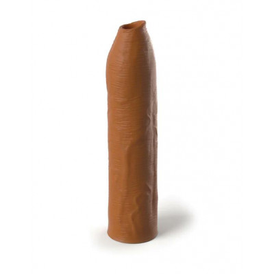 Кофейная насадка-удлинитель Uncut Silicone Penis Enhancer - 17,8 см. Кофейная насадка-удлинитель Uncut Silicone Penis Enhancer - 17,8 см.