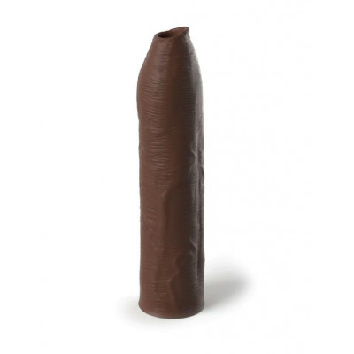 Коричневая насадка-удлинитель Uncut Silicone Penis Enhancer - 17,8 см. Коричневая насадка-удлинитель Uncut Silicone Penis Enhancer - 17,8 см.
