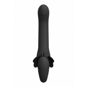 Черный женский безремневой вибрострапон Satu - 23 см.