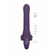 Фиолетовый женский безремневой вибрострапон Satu - 23 см.