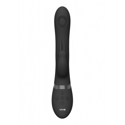 Черный анально-вагинальный вибромассажер Rini - 22,3 см. Черный анально-вагинальный вибромассажер Rini - 22,3 см.