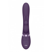 Фиолетовый вибромассажер-кролик Taka - 21,3 см.