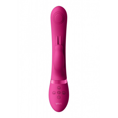 Розовый вибромассажер May Pulse-Wave C-spot G-Spot Rabbit - 22 см. Розовый вибромассажер May Pulse-Wave C-spot G-Spot Rabbit - 22 см.