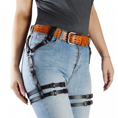 Черные гартеры Афина под ремень Черные гартеры Афина под ремень