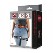 Черные гартеры Афина под ремень