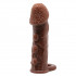 Телесная насадка с подхватом мошонки и наростами - 14 см. Телесная насадка с подхватом мошонки и наростами - 14 см.