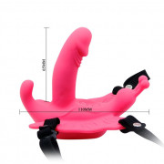 Стимулятор клитора бабочка на ремешках с вибрацией