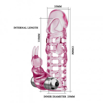 Насадка на фаллос с вибрирующим стимулятором - 17 см. Насадка на фаллос с вибрирующим стимулятором - 17 см.