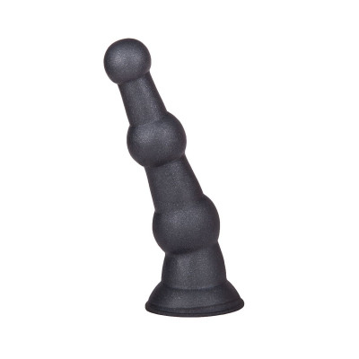 Анальная пробка платинового цвета с изгибом - 15 см. Анальная пробка платинового цвета с изгибом - 15 см.