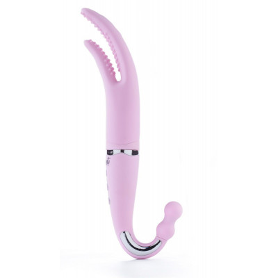 Розовый многофункциональный вибратор THE VICTORIA - 28 см. Розовый многофункциональный вибратор THE VICTORIA - 28 см.