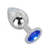 Большой стальной плаг с синим кристаллом Blue Space - 9,5 см. Большой стальной плаг с синим кристаллом Blue Space - 9,5 см.