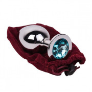 Большой стальной плаг с голубым кристаллом High Sky - 9,5 см.