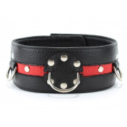 Черно-красный ошейник на пряжке