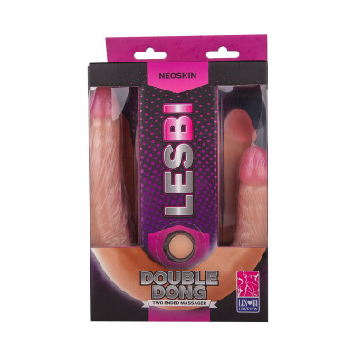 Двусторонний фаллоимитатор из неоскин - 42,5 см. Двусторонний фаллоимитатор из неоскин - 42,5 см.