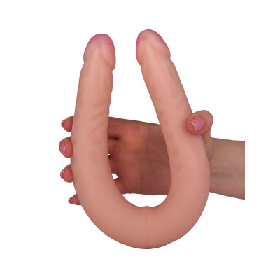 Двусторонний фаллоимитатор из неоскин - 42,5 см. Двусторонний фаллоимитатор из неоскин - 42,5 см.