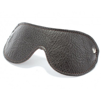 Коричневая кожаная маска на глаза на резинке Коричневая кожаная маска на глаза на резинке