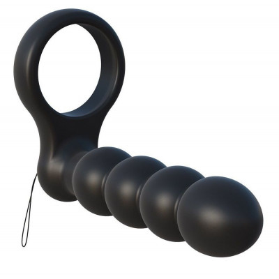 Эрекционное кольцо с анальным вибратором и пультом ДУ Эрекционное кольцо с анальным вибратором и пультом ДУ