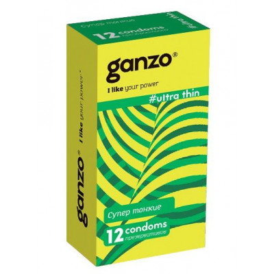 Ультратонкие презервативы Ganzo Ultra thin - 12 шт. Ультратонкие презервативы Ganzo Ultra thin - 12 шт.