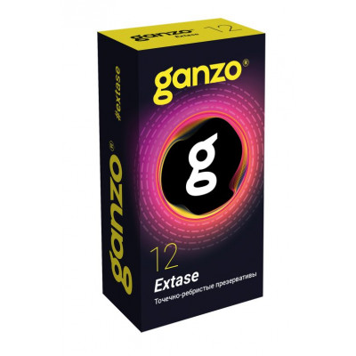 Презервативы анатомической формы с точечной и ребристой структурой Ganzo Extase - 12 шт. Презервативы анатомической формы с точечной и ребристой структурой Ganzo Extase - 12 шт.